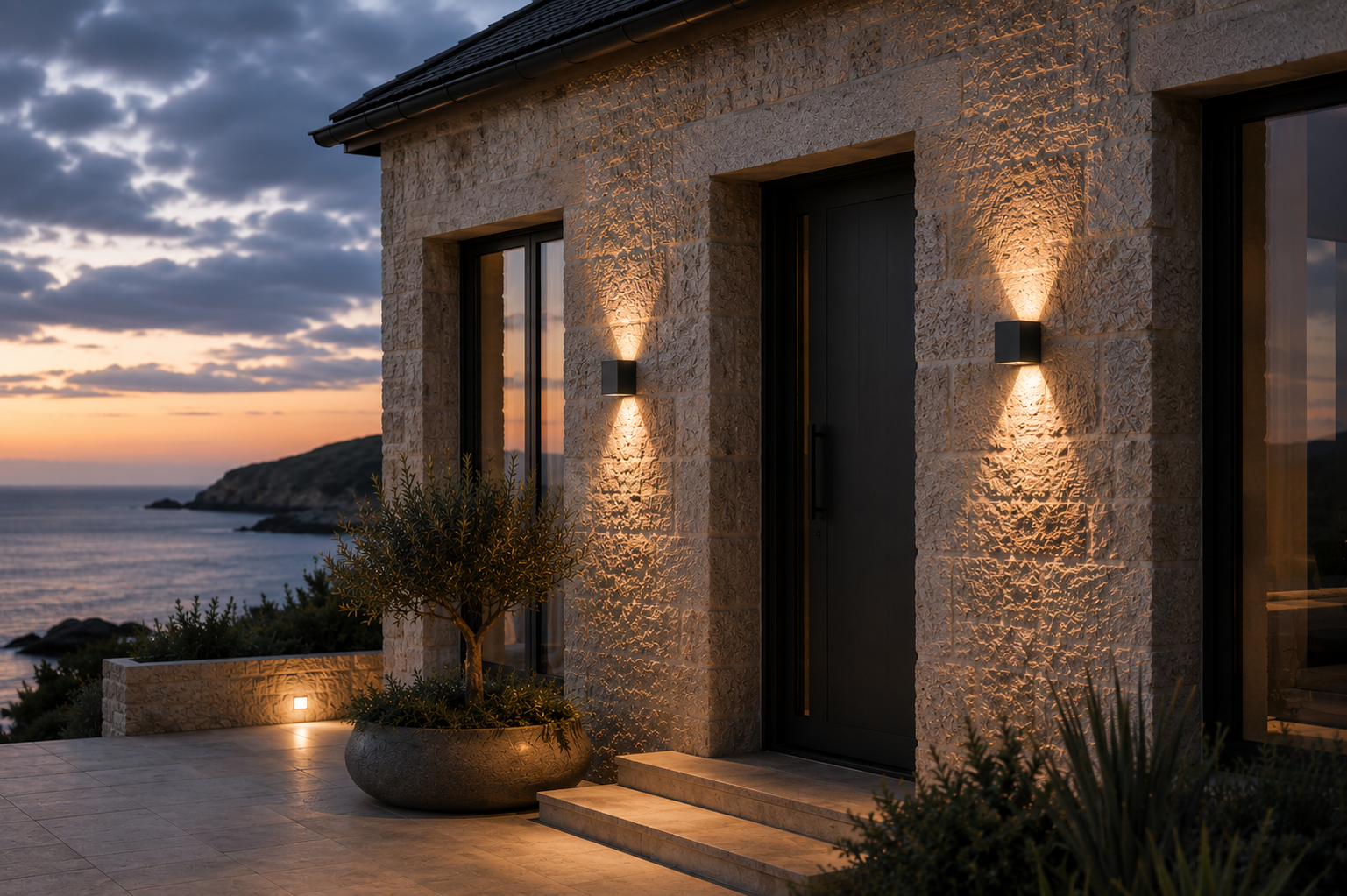 Vertex 1 - Outdoor wall light - Dark Grey
